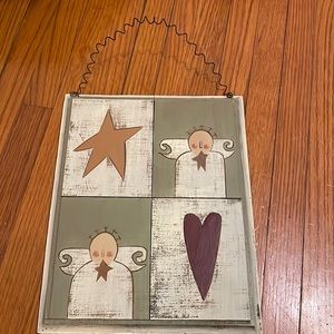 Wooden Angel wall decor